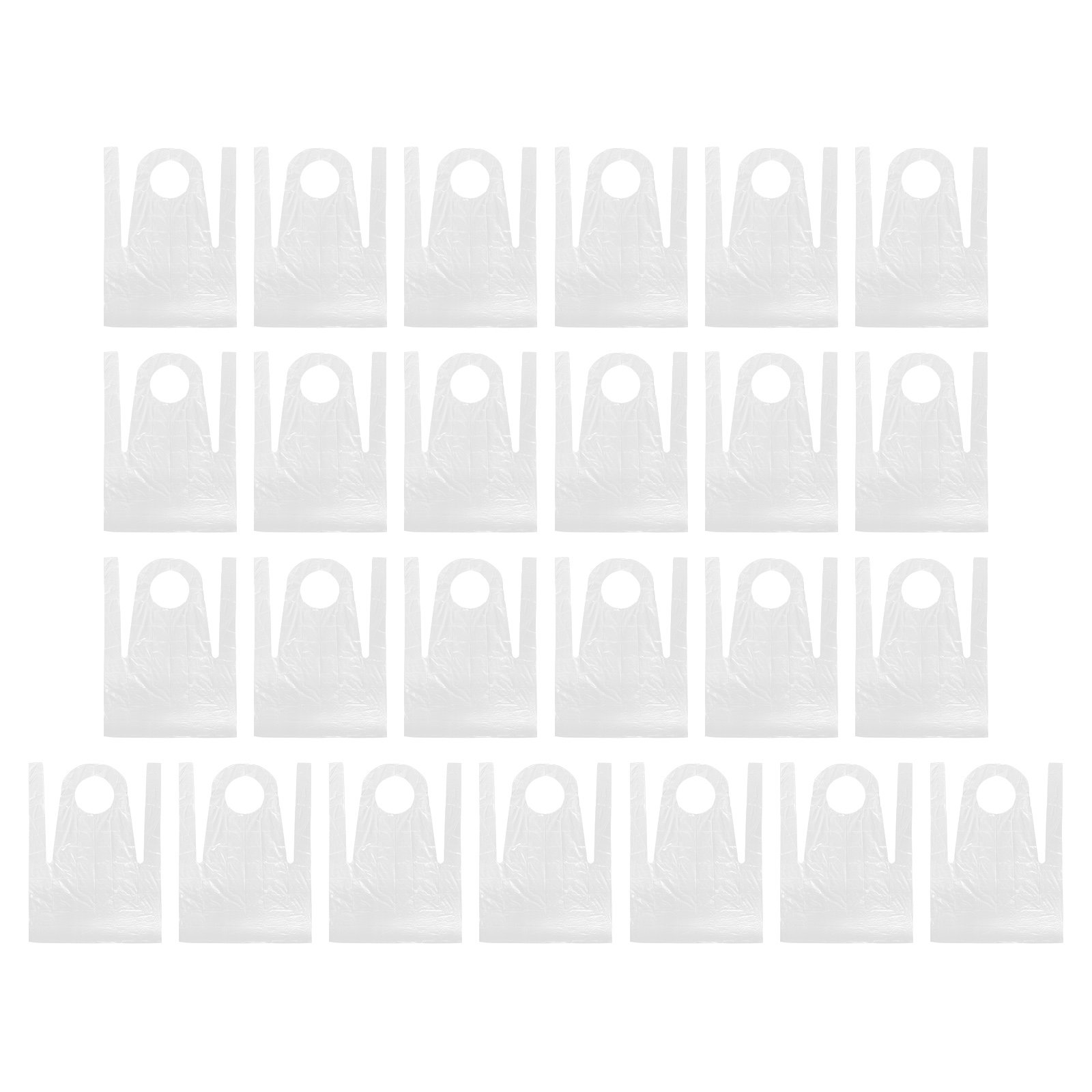 25Pcs Disposable Cooking Aprons Waterproof Aprons Kitchen Supplies (Transparent)