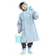 thumbnail image 1 of 2xl Chubasquero azul para niños con mochila, sombrero grande para niños medianos y grandes, chubasquero para estudiantes, 1 of 5