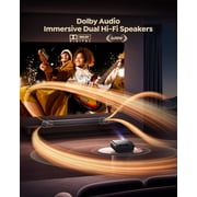 WiMiUS Smart Projector with Licensed Netflix, Native 1080P 4K Supported, 600 ANSI Lumen, Dolby Audio Dual Speakers, Auto Focus and Keystone, Home Theater Projector with WiFi and Bluetooth