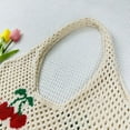 thumbnail image 4 of Bolso que combina con todo para mujer, bolso de mano de ganchillo con patrón de cereza y fresa, bolso de punto, 4 of 6