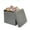Gray, variant on Furrygo 15" Collapsible Srorage Ottoman Cube - Linen Small Ottomans Storage Footrest, Folding Toys Chest for Kids, Gray