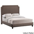 thumbnail image 3 of Leffler Home Manor Belgrave King Upholstered Bed with Rails and Footboard Navy, 3 of 5