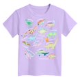 thumbnail image 4 of Gubotare Boys' T-Shirts Toddler Baby Boy Girl Shirt Cute Graphic T-Shirt Funny Tee Short Sleeve Tops Sizes 11-12T (Light Purple,11-12 Years), 4 of 4