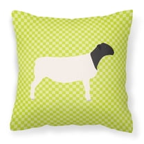 Dorper Sheep Green Fabric Decorative Pillow