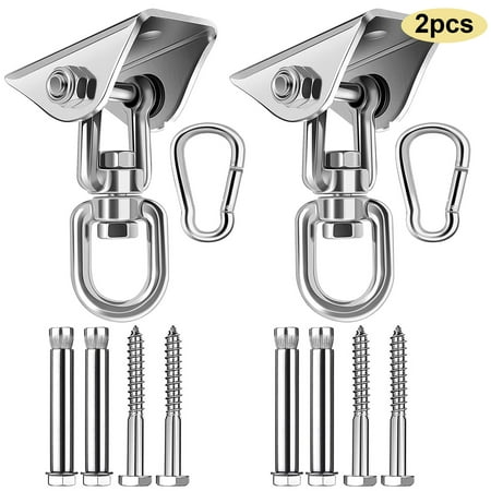 

Yafan Ceiling Swing Hooks 2pcs Stainless Steel Heavy Duty Drop Hanger 880 lbs Capacity