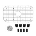 thumbnail image 1 of Protectores De Fregadero Para Fregadero De Cocina De 26.0 X 14.0 In, Protector De Fregadero De Acero Inoxidable Con Orificio De Drenaje Central, Estante Para Fregadero Para La Parte Inferior Del Frega, 1 of 5