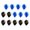 Black & Blue, variant on WXLCISI 14 Pack Graduation Balloons – Black & Blue Confetti Balloons with Ribbons for Party Decorations