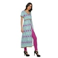 thumbnail image 3 of Moomaya Robe Longue Indienne Imprimée Kurti Robe Tunique en Coton pour Femmes, 3 of 6