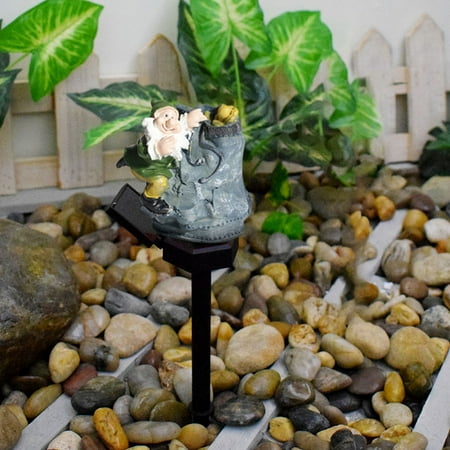 

ZZkhGo Hot Deals New Solar Christmas Resin Courtyard Lamp Holiday Garden Courtyard Lamp Hot Deals