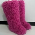 thumbnail image 4 of Women's Winter Faux Fur Beach Wool Boots Are Warm Fluffy and Knee High Snow Boots, 4 of 4