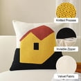 thumbnail image 6 of Fennco Styles Novelty House Knitted Decorative Throw Pillow Cover 18" W x 18" L – Multicolor Textured Cushion Case for Home, Couch, Bedroom, Kids Room, Playroom and Office Décor, 6 of 7