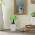 thumbnail image 4 of Mini simulación de plantas suculentas en maceta, pequeños adornos creativos, plantas verdes artificiales, 2 uds., 4 of 5