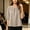 Khaki, variant on Boho Tops for Women Casual Puff Half Sleeve Peasant Blouses Fashion Pleated Front Round Neck Loose Shirts