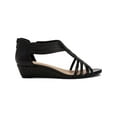 thumbnail image 2 of Charter Club Womens Ginifur Faux Leather Casual Wedge Sandals, 2 of 3