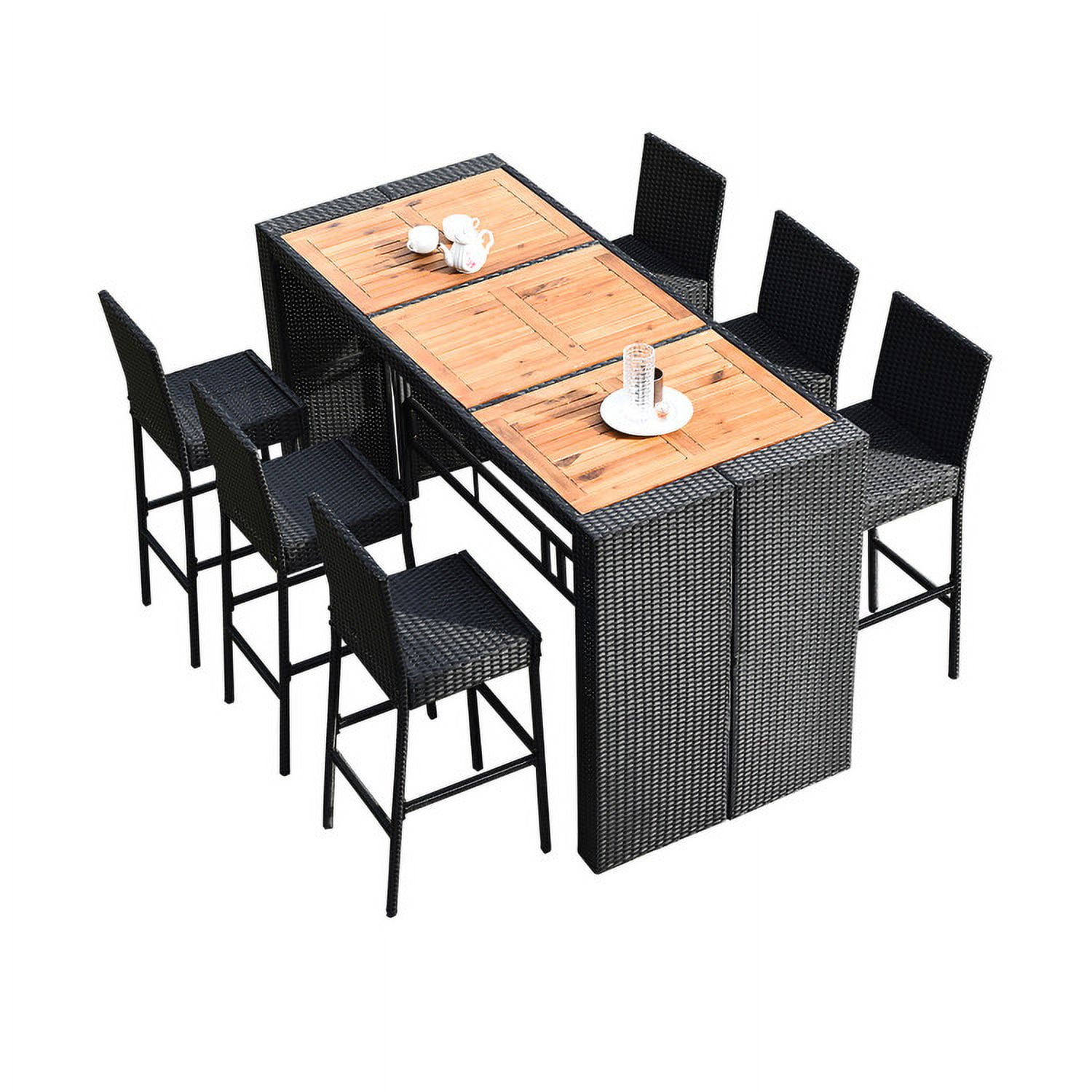Aimee Lii 7 Pieces Patio Rattan Wicker Dining Furniture Set, Outdoor Patio Furniture Aimee Lii 7 Pieces Patio Rattan Wicker Dining Furniture Set, Outdoor Patio Furniture