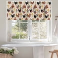 thumbnail image 4 of Farm Chicken Valances for Windows Country Farmhouse Rooster Red Yellow Purple Flower Leaf Valance Curtains Rod Pocket Bathroom Small Window Treatments for Kitchen Living Room Bedroom, 42"x12", 4 of 7