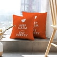 thumbnail image 6 of LALILO Throw Pillow Covers Keep Calm And Eat Turkey Thanksgiving Food Cushion Cover 18" x 18", 2 Pack, 6 of 6