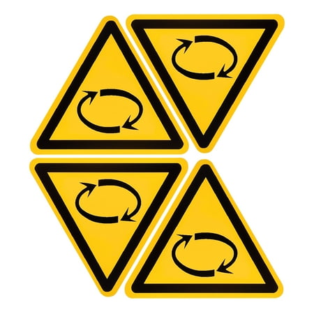 

Uxcell Triangle Beware of Rotating Bodies Warning Sign Self Adhesive 50mm/1.95inch 4Pcs