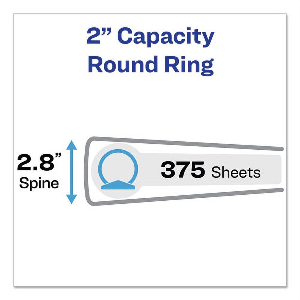 Showcase Economy View Binder With Round Rings, 3 Rings, 2" Capacity, 11 X 8.5, White | Bundle of 5 Each