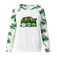 thumbnail image 5 of St Patricks Day Shirt Women Cute Gnomes with Four-Leaf Clover Print Sweatshirt Casual Crewneck Pullover Long Sleeve Holiday Tops, 5 of 5