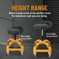 thumbnail image 4 of 300LBS Mobile Rolling Gear Seat, Smooth Rolling Mobility, Ultimate Comfort, Adjustable & Versatile, Spinning Gear Tray, Yellow, 4 of 9