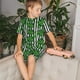 thumbnail image 4 of Balery Palm Greenery Conjunto de Pijama Infantil de Manga Corta con Estampado – Ropa de Dormir de Algodón Suave-Small, 4 of 6
