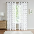 thumbnail image 6 of Warm Home Designs Pair of Standard Length 54" x 84" Sheer White Curtains with Silver Grey Leaf Embroidery. M Silver 84, 6 of 6