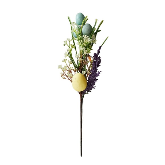 Lksixu Easter Decorations Easter DIY Decorations Simulated Leaf Cuttings with Colored Eggs Soft Decoration Branch Realistic Natural Festival Home Use Suitable for Spring Wedding Party Spring Decor