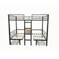 thumbnail image 2 of Twin Size metal loft bed frame no box spring gray for bedroom, 2 of 8