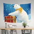 thumbnail image 3 of ZFLMY Polar Bear Suitcase Snow Wall Hanging 100% Polyester for Bedroom Living Room Dorm Decorations 60x40in, 3 of 7