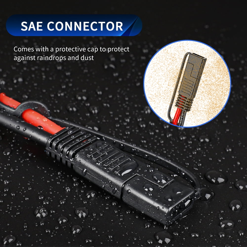 Gadpow 10AWG Sae Y Splitter Cable SAE Quick Disconnect Connector, 1 to 2 SAE to SAE Extension Cable 2-Way Wire Splitter for Solar Panel Battery Charger