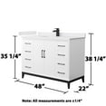 thumbnail image 7 of Wyndham Collection Wch818148s-Vca-Unsmxx Amici 48" Free Standing Single Basin Vanity Set -, 7 of 7