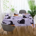 thumbnail image 3 of Yayeee Tablecloths 60" x 108" Rectangle Wrinkle Resistant Party Table Cover, Purple Halloween Pumpkin, 3 of 8