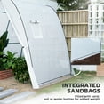 thumbnail image 4 of Outsunny 6' x 6' x 6.6' Hoop House Greenhouse with Sandbags and Hemmed PE Cover, Portable Walk-In Tunnel Green House with 2 Doors, White, 4 of 9
