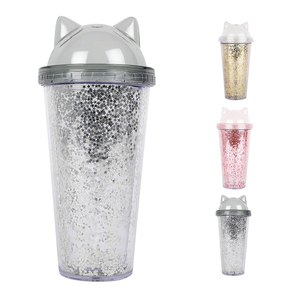 Cat Jewel Ear Tumbler Gift Box  Metal Tumbler for Cold/Hot Drinks – Silver  Birch Gifts
