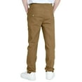 thumbnail image 4 of Boys Slim Fit Stretch Jean School Uniform Pants Kids Elastic Waist Pull on Twill Pants with Pockets, 4 of 7