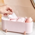 thumbnail image 4 of Caja de almacenamiento de algodón de maquillaje, 3 compartimentos para guardar almohadillas de algodón, 4 of 6