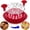 Red, variant on Chicken Shredder Tool, Visible Meat Shredder Twist Chopper, Chicken Grinder With Anti-slip Strip Suitable For Beef Chicken