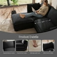 thumbnail image 5 of Wiilayok 145" U Shaped Cloud Couch Modular Sectional Sofa for Living Room,Modern Chenille Deep Seat Modular Couch with two Movable Ottoman,Central Console w/ Dual USB Ports,Cup Holder,Black, 5 of 8