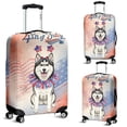 thumbnail image 2 of 4th of July Siberian Husky Celebrates Independence Day Travel Luggage Cover Husky Dog Lover Gifts Suitcase Dust Protective Decor - 12010, 2 of 5