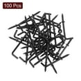 thumbnail image 3 of Uxcell 100 Pack L Shape Hooks, 1 1/4 Inch Right Angle Screw Hooks for Hanging, Black, 3 of 7