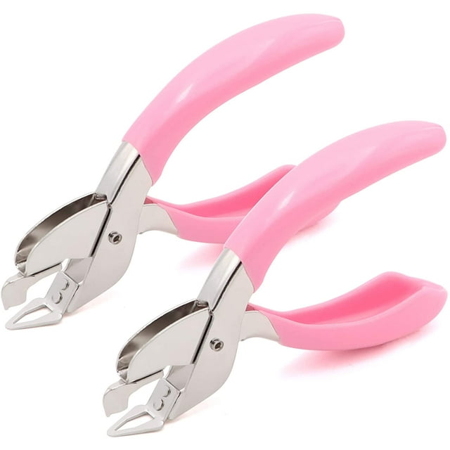 Staple Removers Staple Pull Office Staple Removal Tool Hand-held Comfort(Pink 2 Pack)