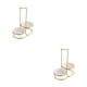 thumbnail image 1 of Injueey Soporte para cuchara de acero inoxidable, organizador de utensilios de cocina Vertical para accesorios de vajilla, dorado/redondo/2 Dorado/Redondo/2 Cuencos 2piezas, 1 of 1
