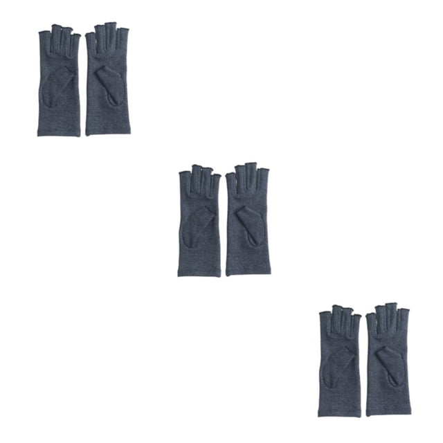 Minnieouse Guantes para la artritis Soporte para el alivio del dolor Brace Medio dedo Antideslizante Mujeres Terapia Guante de compresión Type1 NO1