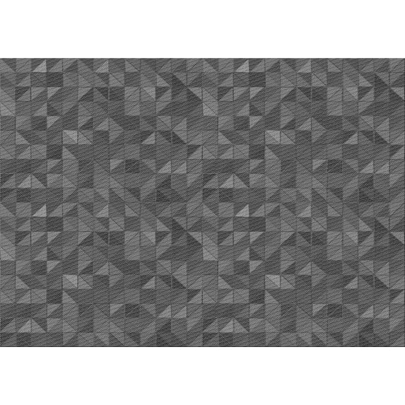 Ahgly Company Indoor Rectangle Patterned Platinum Gray Area Rugs, 6' x 9'