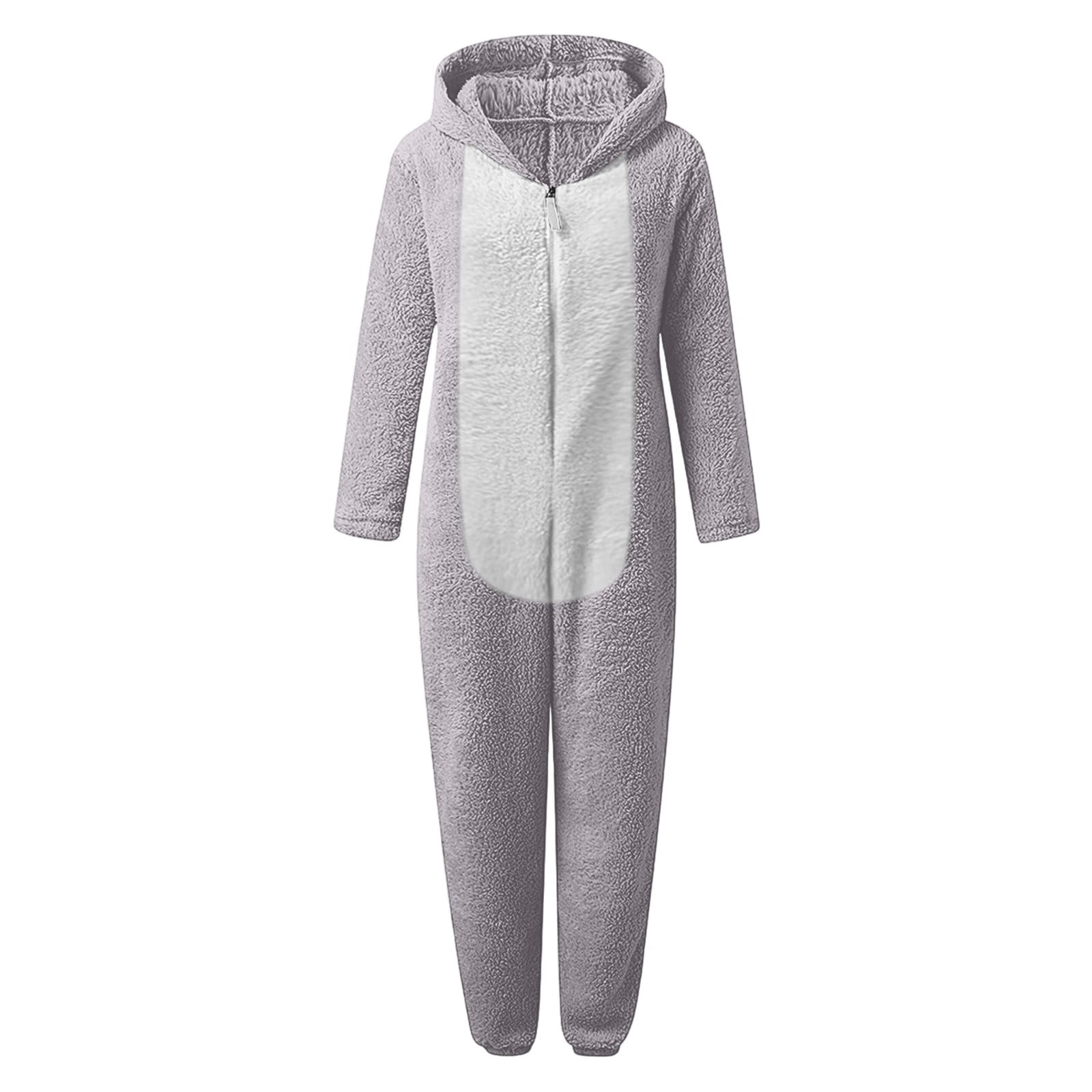 WOYY Big Girls Hooded Onesie Cute Soft Warm Zipper Jumpsuit Romper, Sizes 11-12