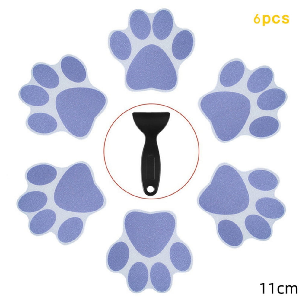 6 PCS AntiSlip Tub Stickers, Adhesive Paw Print Bathtub Decals Safety