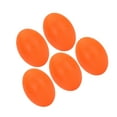 thumbnail image 4 of 5 pelotas de silicona para agarre de mano, para ejercicios de fuerza de muñeca, masajeador fortalecedor de agarre, color naranja (20 grados), forma de huevo (ovalada)., 4 of 14