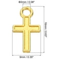 thumbnail image 2 of Uxcell Cross Charm 200Pcs Cross Pendants Bulk Mini Cross Charm Pendants Alloy for Jewelry Making Bracelets Earrings Golden, 2 of 5