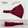 thumbnail image 5 of Motique Accessories Ribbed Velour Wide and Stretchy Headwrap, 5 of 5